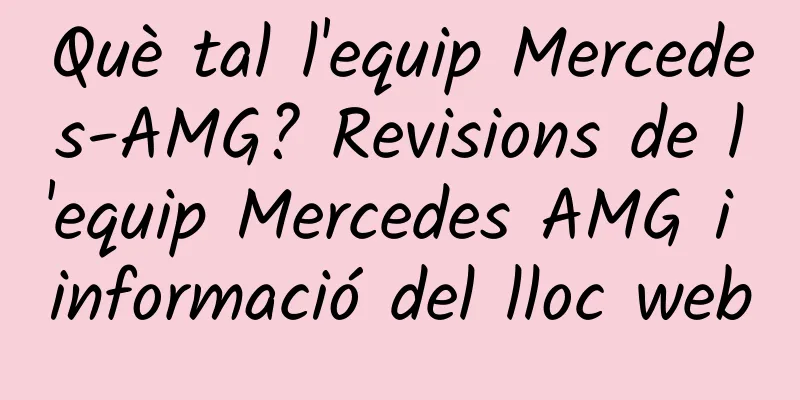 Què tal l'equip Mercedes-AMG? Revisions de l'equip Mercedes AMG i informació del lloc web