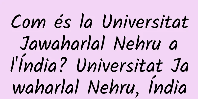 Com és la Universitat Jawaharlal Nehru a l'Índia? Universitat Jawaharlal Nehru, Índia