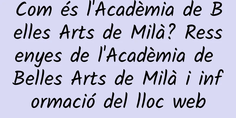 Com és l'Acadèmia de Belles Arts de Milà? Ressenyes de l'Acadèmia de Belles Arts de Milà i informació del lloc web