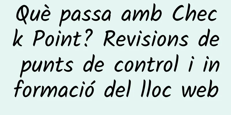 Què passa amb Check Point? Revisions de punts de control i informació del lloc web