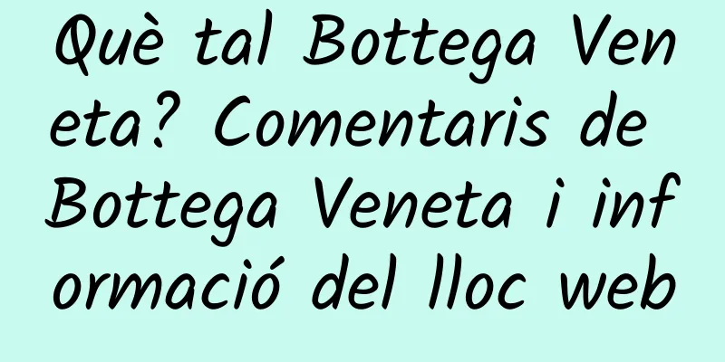 Què tal Bottega Veneta? Comentaris de Bottega Veneta i informació del lloc web