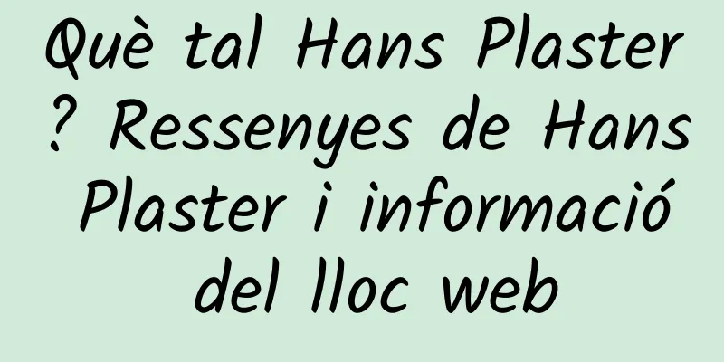 Què tal Hans Plaster? Ressenyes de Hans Plaster i informació del lloc web