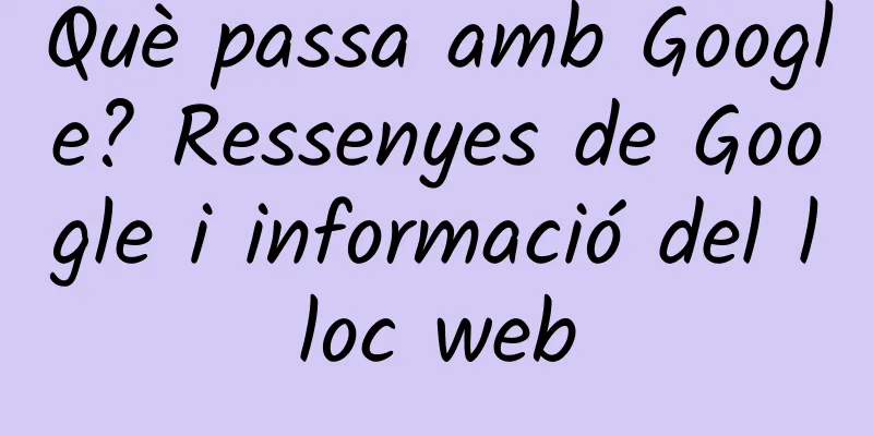 Què passa amb Google? Ressenyes de Google i informació del lloc web