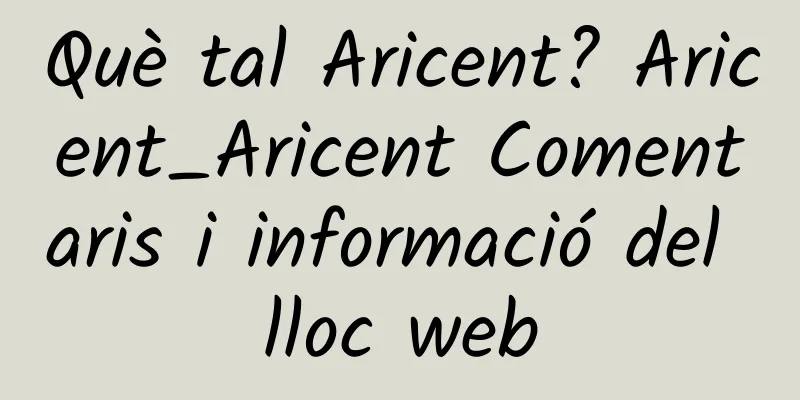 Què tal Aricent? Aricent_Aricent Comentaris i informació del lloc web