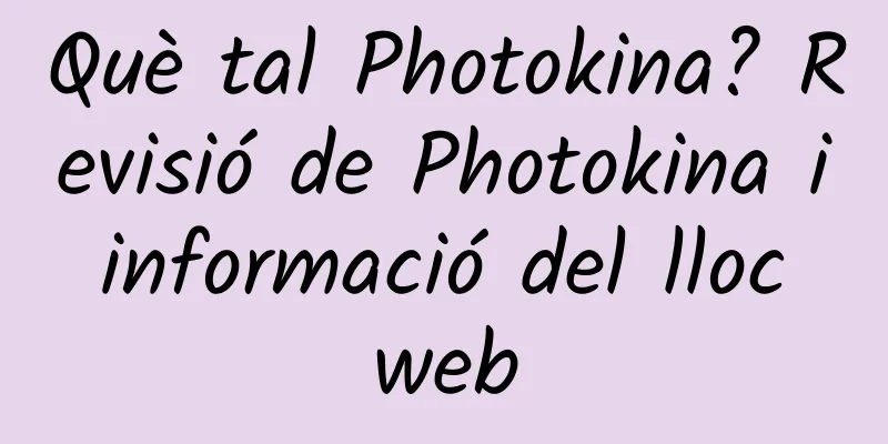 Què tal Photokina? Revisió de Photokina i informació del lloc web