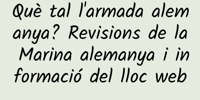 Què tal l'armada alemanya? Revisions de la Marina alemanya i informació del lloc web