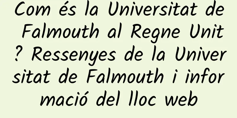 Com és la Universitat de Falmouth al Regne Unit? Ressenyes de la Universitat de Falmouth i informació del lloc web