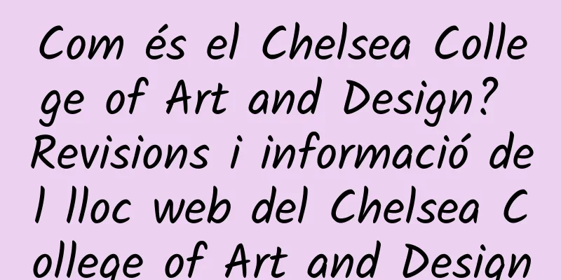 Com és el Chelsea College of Art and Design? Revisions i informació del lloc web del Chelsea College of Art and Design