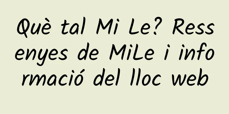 Què tal Mi Le? Ressenyes de MiLe i informació del lloc web
