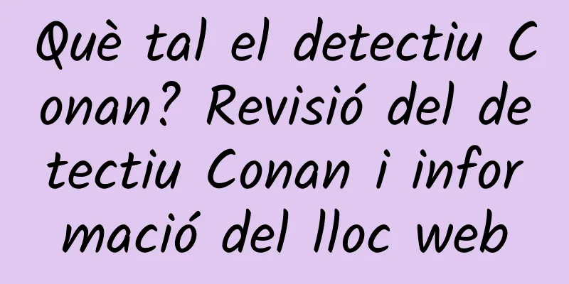 Què tal el detectiu Conan? Revisió del detectiu Conan i informació del lloc web
