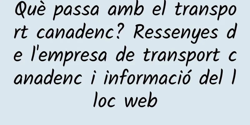 Què passa amb el transport canadenc? Ressenyes de l'empresa de transport canadenc i informació del lloc web