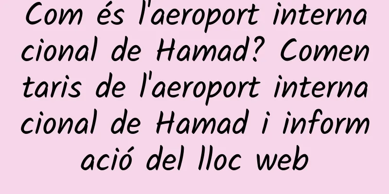 Com és l'aeroport internacional de Hamad? Comentaris de l'aeroport internacional de Hamad i informació del lloc web