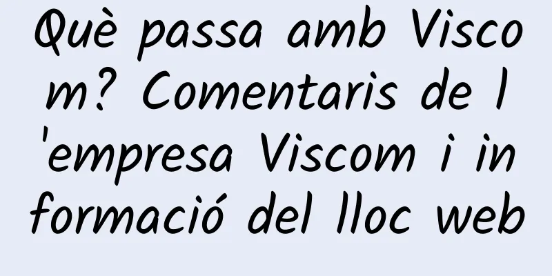 Què passa amb Viscom? Comentaris de l'empresa Viscom i informació del lloc web