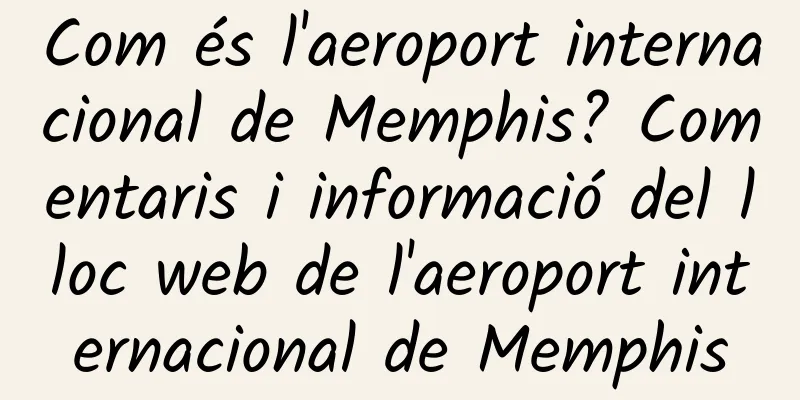 Com és l'aeroport internacional de Memphis? Comentaris i informació del lloc web de l'aeroport internacional de Memphis