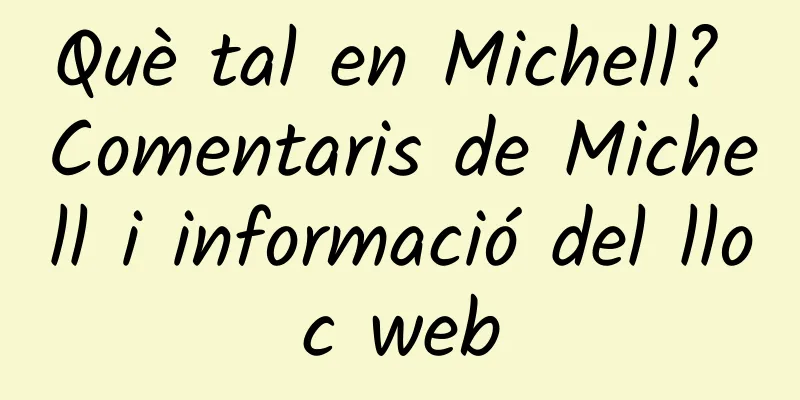 Què tal en Michell? Comentaris de Michell i informació del lloc web