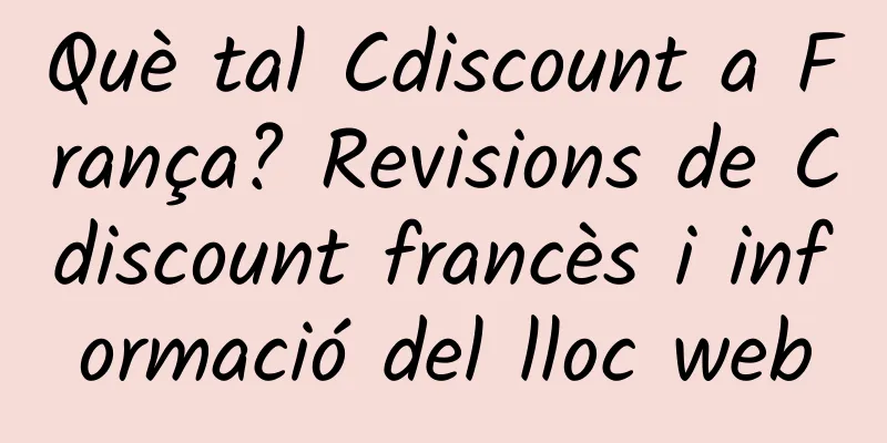 Què tal Cdiscount a França? Revisions de Cdiscount francès i informació del lloc web