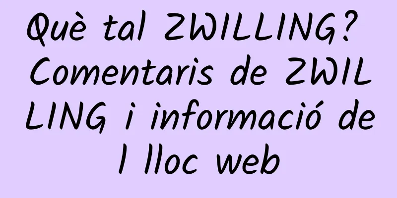 Què tal ZWILLING? Comentaris de ZWILLING i informació del lloc web