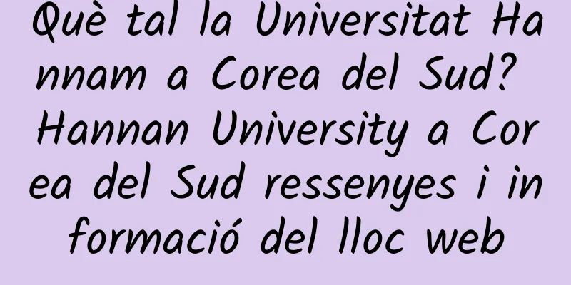 Què tal la Universitat Hannam a Corea del Sud? Hannan University a Corea del Sud ressenyes i informació del lloc web