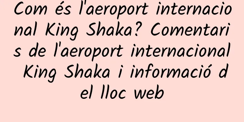 Com és l'aeroport internacional King Shaka? Comentaris de l'aeroport internacional King Shaka i informació del lloc web