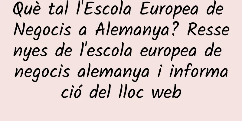 Què tal l'Escola Europea de Negocis a Alemanya? Ressenyes de l'escola europea de negocis alemanya i informació del lloc web