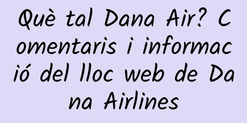 Què tal Dana Air? Comentaris i informació del lloc web de Dana Airlines