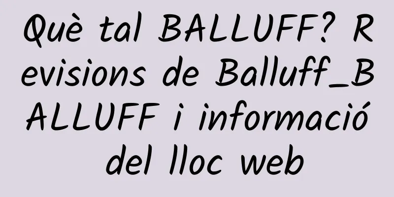 Què tal BALLUFF? Revisions de Balluff_BALLUFF i informació del lloc web
