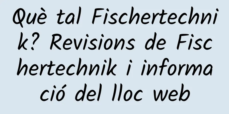 Què tal Fischertechnik? Revisions de Fischertechnik i informació del lloc web