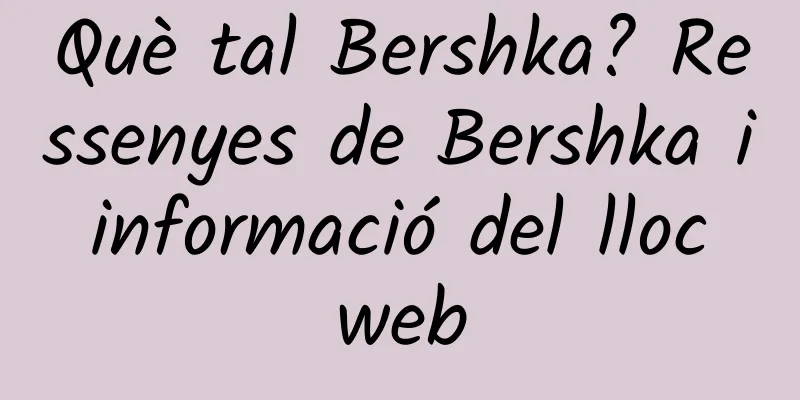 Què tal Bershka? Ressenyes de Bershka i informació del lloc web