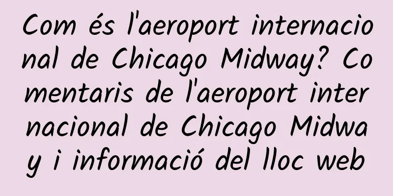 Com és l'aeroport internacional de Chicago Midway? Comentaris de l'aeroport internacional de Chicago Midway i informació del lloc web