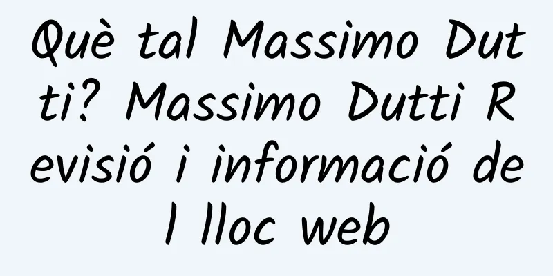 Què tal Massimo Dutti? Massimo Dutti Revisió i informació del lloc web