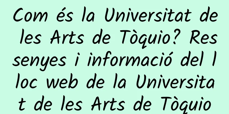 Com és la Universitat de les Arts de Tòquio? Ressenyes i informació del lloc web de la Universitat de les Arts de Tòquio
