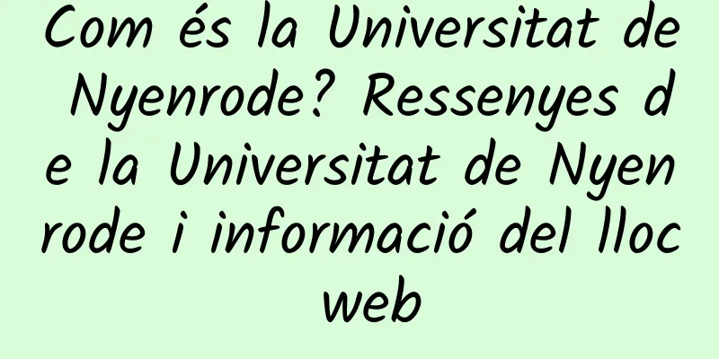 Com és la Universitat de Nyenrode? Ressenyes de la Universitat de Nyenrode i informació del lloc web