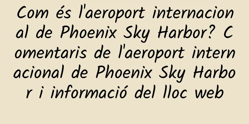 Com és l'aeroport internacional de Phoenix Sky Harbor? Comentaris de l'aeroport internacional de Phoenix Sky Harbor i informació del lloc web